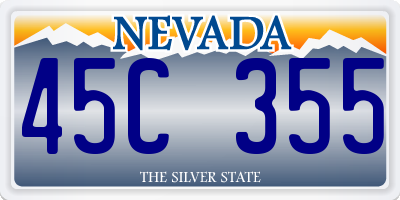 NV license plate 45C355