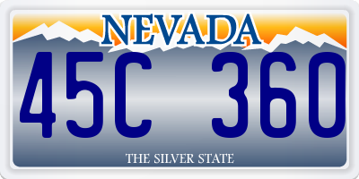 NV license plate 45C360