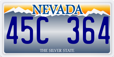 NV license plate 45C364