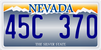 NV license plate 45C370