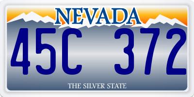 NV license plate 45C372