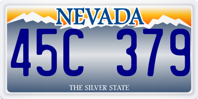 NV license plate 45C379