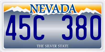 NV license plate 45C380