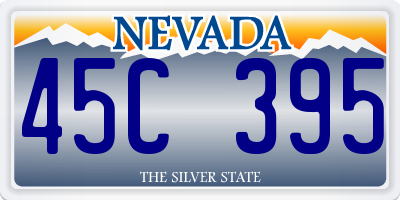 NV license plate 45C395