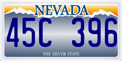 NV license plate 45C396