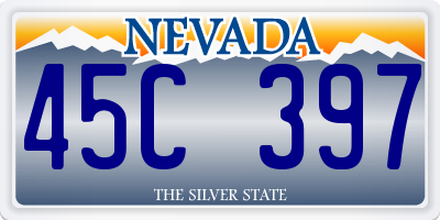 NV license plate 45C397