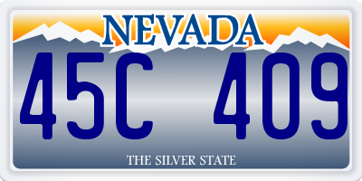 NV license plate 45C409