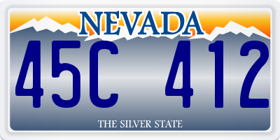 NV license plate 45C412
