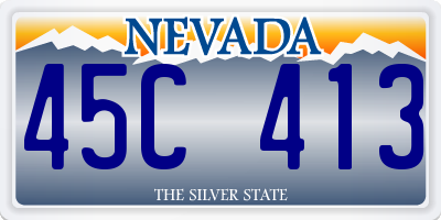 NV license plate 45C413