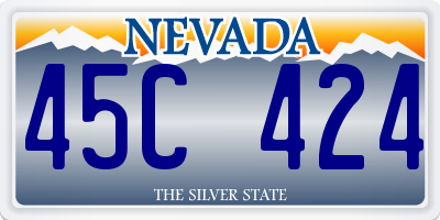 NV license plate 45C424