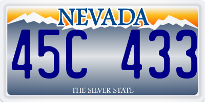 NV license plate 45C433