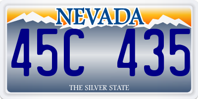 NV license plate 45C435