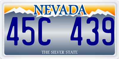 NV license plate 45C439
