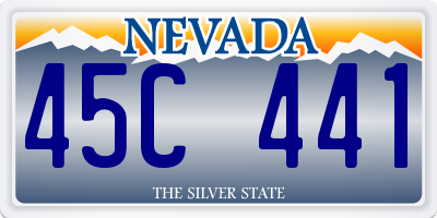 NV license plate 45C441