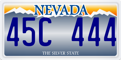 NV license plate 45C444