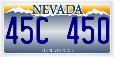 NV license plate 45C450