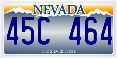 NV license plate 45C464