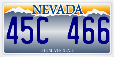 NV license plate 45C466