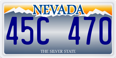 NV license plate 45C470