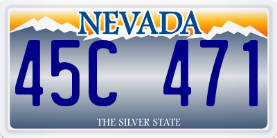 NV license plate 45C471