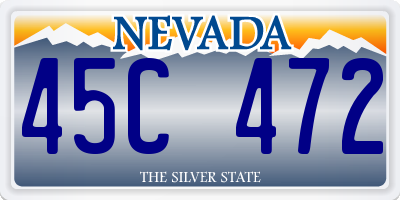 NV license plate 45C472