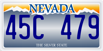 NV license plate 45C479