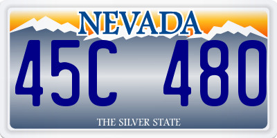 NV license plate 45C480