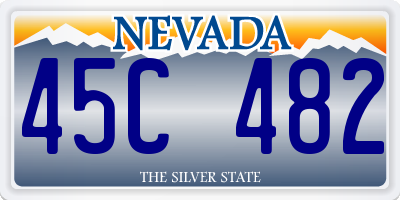 NV license plate 45C482