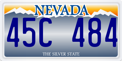 NV license plate 45C484
