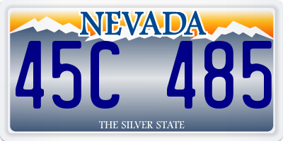 NV license plate 45C485