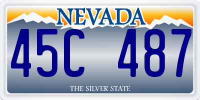 NV license plate 45C487