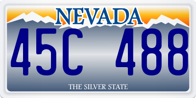 NV license plate 45C488