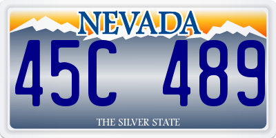 NV license plate 45C489