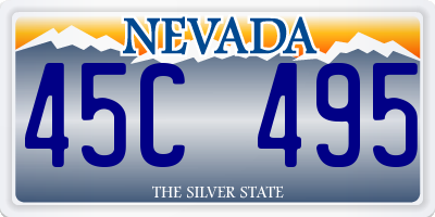 NV license plate 45C495