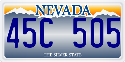 NV license plate 45C505