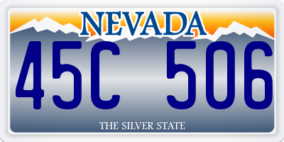 NV license plate 45C506