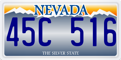 NV license plate 45C516