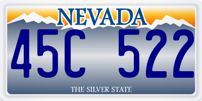 NV license plate 45C522