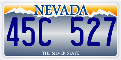 NV license plate 45C527