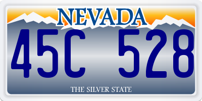 NV license plate 45C528