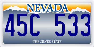 NV license plate 45C533