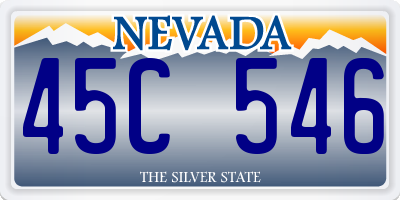 NV license plate 45C546