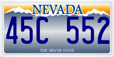 NV license plate 45C552