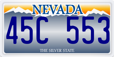 NV license plate 45C553