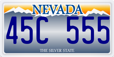 NV license plate 45C555