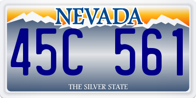 NV license plate 45C561
