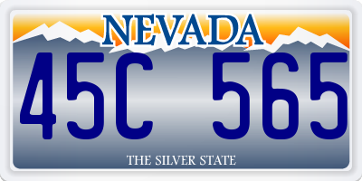 NV license plate 45C565