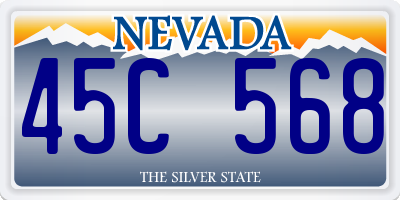 NV license plate 45C568