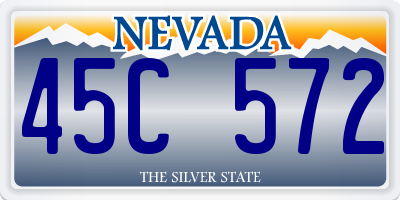 NV license plate 45C572