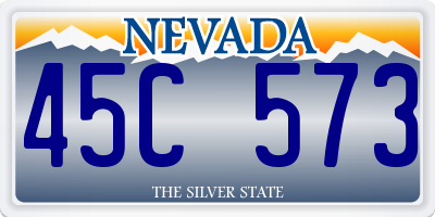 NV license plate 45C573